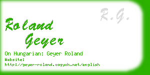 roland geyer business card